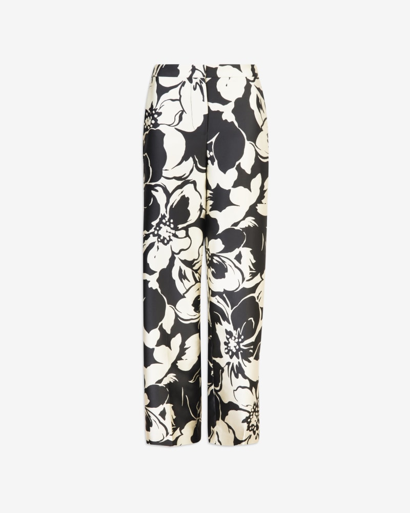 Front of a size 18 Kenia Pant in Black/Cream by Tanya Taylor. | dia_product_style_image_id:322377